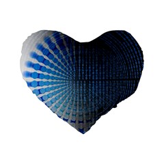 Data-computer-internet-online Standard 16  Premium Flano Heart Shape Cushions by Ket1n9