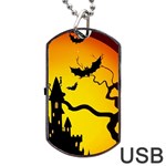 Halloween Night Terrors Dog Tag USB Flash (One Side) Front