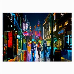Abstract-vibrant-colour-cityscape Large Glasses Cloth (2 Sides) by Ket1n9