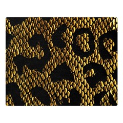 Metallic Snake Skin Pattern Premium Plush Fleece Blanket (large) by Ket1n9