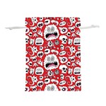 Another Monster Pattern Lightweight Drawstring Pouch (L) Front