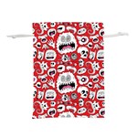 Another Monster Pattern Lightweight Drawstring Pouch (L) Back