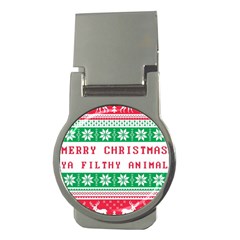Merry Christmas Ya Filthy Animal Money Clips (round)  by Grandong