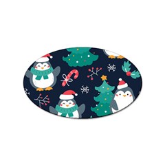 Colorful-funny-christmas-pattern      - Sticker (oval) by Grandong