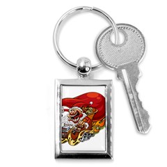 Funny Santa Claus Christmas Key Chain (rectangle) by Grandong
