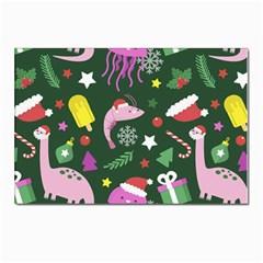 Colorful-funny-christmas-pattern   --- Postcard 4 x 6  (pkg Of 10) by Grandong