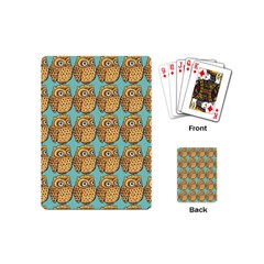 Seamless Cute Colourfull Owl Kids Pattern Playing Cards Single Design (mini) by Grandong