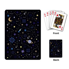 Starry Night  Space Constellations  Stars  Galaxy  Universe Graphic  Illustration Playing Cards Single Design (rectangle) by Grandong