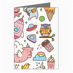 Set-kawaii-doodles -- Greeting Cards (pkg Of 8) by Grandong