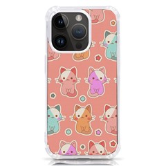 Cute Kawaii Kittens Seamless Pattern Iphone 14 Pro Tpu Uv Print Case by Grandong
