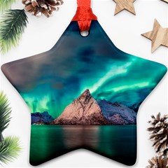 Amazing Aurora Borealis Colors Star Ornament (two Sides) by Grandong