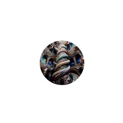 Fantasy Psychedelic Building Spiral 1  Mini Buttons by Ravend