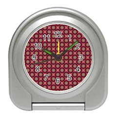 Kaleidoscope Seamless Pattern Travel Alarm Clock by Ravend