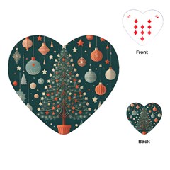 Tree Christmas Playing Cards Single Design (heart) by Vaneshop