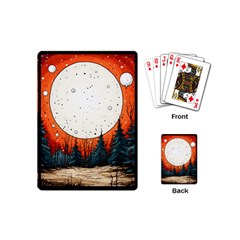 Moon Night Nature Dream Sky Playing Cards Single Design (mini) by Vaneshop