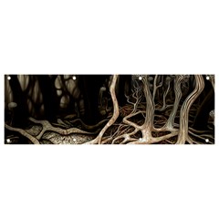 Tree Nature Landscape Forest Banner And Sign 9  X 3  by Vaneshop