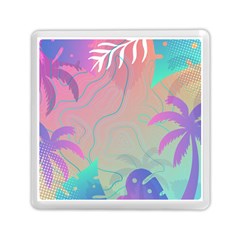 Palm Trees Leaves Plants Tropical Wreath Memory Card Reader (square) by Vaneshop
