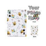 Bee Art Pattern Design Wallpaper Background Print Playing Cards 54 Designs (Mini) Front - SpadeK