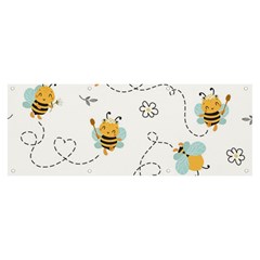 Bee Art Pattern Design Wallpaper Background Print Banner And Sign 8  X 3  by Vaneshop