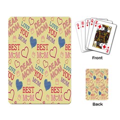 Love Mom Happy Mothers Day I Love Mom Graphic Pattern Playing Cards Single Design (rectangle) by Vaneshop