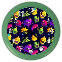 Space Patterns Color Wall Clock by Amaryn4rt