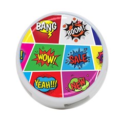 Pop Art Comic Vector Speech Cartoon Bubbles Popart Style With Humor Text Boom Bang Bubbling Expressi 4-port Usb Hub (one Side) by Amaryn4rt