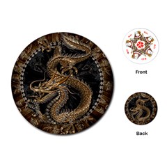 Dragon Pentagram Playing Cards Single Design (round) by Amaryn4rt