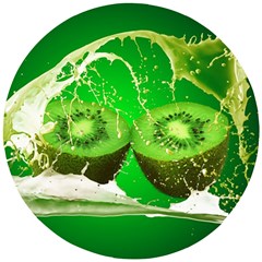 Kiwi Fruit Vitamins Healthy Cut Wooden Puzzle Round by Amaryn4rt