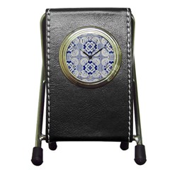 Ceramic-portugal-tiles-wall Pen Holder Desk Clock by Amaryn4rt