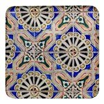 Ceramic-portugal-tiles-wall- Square Glass Fridge Magnet (4 pack) Front