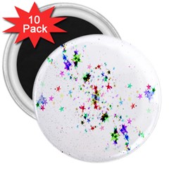 Star-structure-many-repetition- 3  Magnets (10 Pack)  by Amaryn4rt