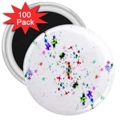 Star-structure-many-repetition- 3  Magnets (100 Pack) by Amaryn4rt