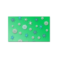 Snowflakes-winter-christmas-overlay Sticker Rectangular (10 Pack) by Amaryn4rt