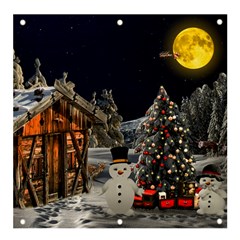 Christmas-landscape Banner And Sign 4  X 4  by Amaryn4rt