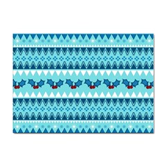 Blue Christmas Vintage Ethnic Seamless Pattern Sticker A4 (100 Pack) by Amaryn4rt