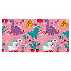 Colorful-funny-christmas-pattern Ho Ho Ho Banner And Sign 6  X 3  by Amaryn4rt