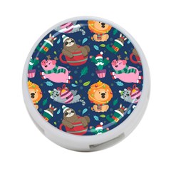 Funny-animal Christmas-pattern 4-port Usb Hub (one Side) by Amaryn4rt