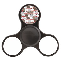 Cute Adorable Bear Merry Christmas Happy New Year Cartoon Doodle Seamless Pattern Finger Spinner by Amaryn4rt