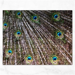 Peacock-feathers-pattern-colorful Rectangular Jigsaw Puzzl by Amaryn4rt