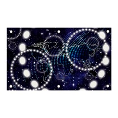 Continents Stars Networks Internet Banner And Sign 5  X 3  by Pakjumat