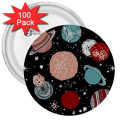 Space Galaxy Pattern 3  Buttons (100 Pack)  by Pakjumat
