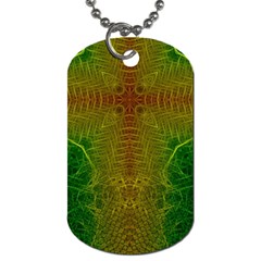 Psychedelic Screen Trippy Dog Tag (one Side) by Modalart