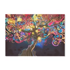 Psychedelic Tree Abstract Psicodelia Crystal Sticker (a4) by Modalart