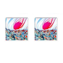 Artistic Psychedelic Art Cufflinks (square) by Modalart