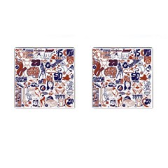 Artistic Psychedelic Doodle Cufflinks (square) by Modalart