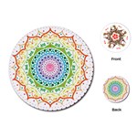 Mandala Pattern Rainbow Pride Playing Cards Single Design (Round) Front