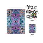 Grey Pink Blend Playing Cards 54 Designs (Mini) Front - Spade4