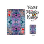 Grey Pink Blend Playing Cards 54 Designs (Mini) Front - Heart10