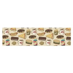 Junk Food Hipster Pattern Oblong Satin Scarf (16  X 60 ) by Sarkoni
