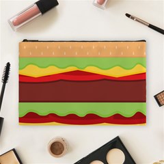 Cake Cute Burger Cosmetic Bag (large) by Dutashop